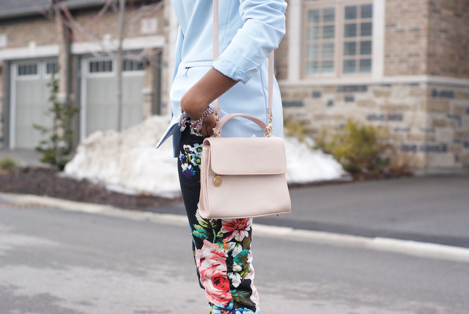 floral trousers h&m